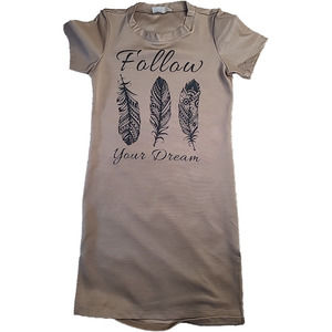 Monocracy Womens Follow Your Dreams Dress Size Medium Brown Native American